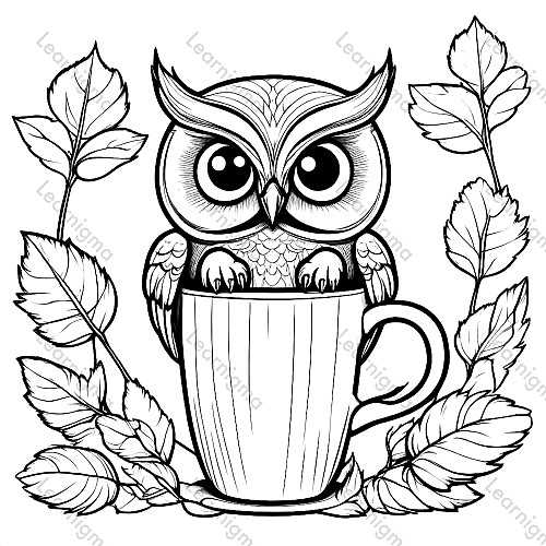 Owl Sitting On A Mug