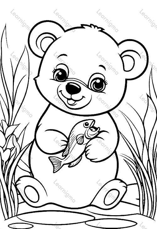 Little Bear With Fish