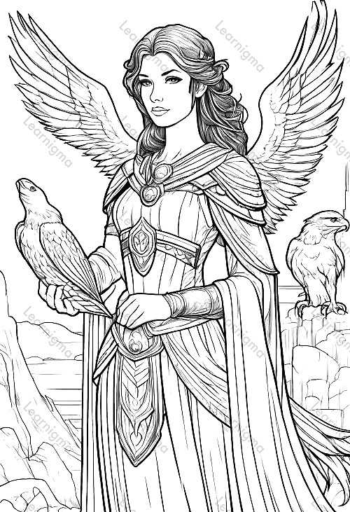 Fantasy Female With Gryphons