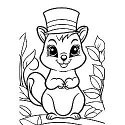 Squirrel In Hat