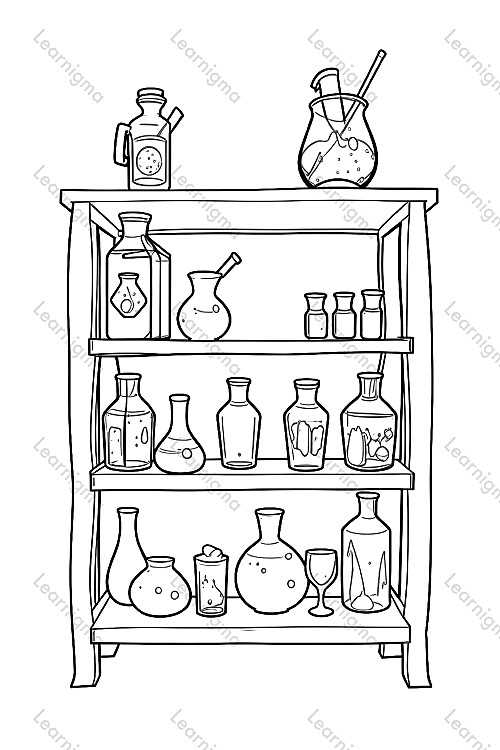 Shelf With Potions