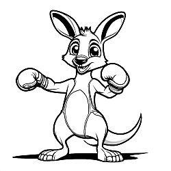 Kangaroo With Boxing Gloves