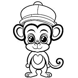 Monkey With Hat