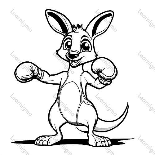 Kangaroo With Boxing Gloves