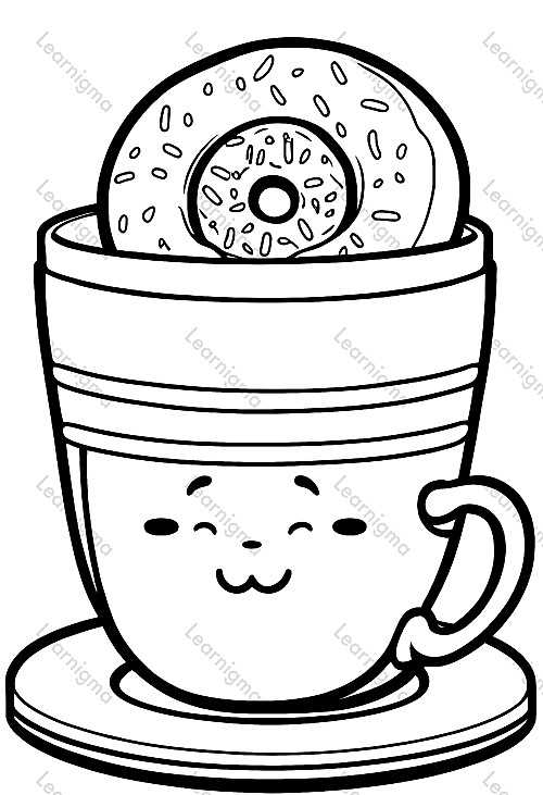 Smiling Cup With Donut